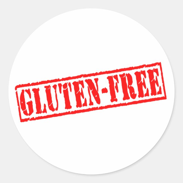 Gluten free stamp classic round sticker (Front)