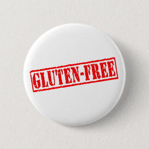 Gluten free stamp pinback button