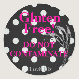 GLUTEN FREE Sticker for Celiac Disease -customized