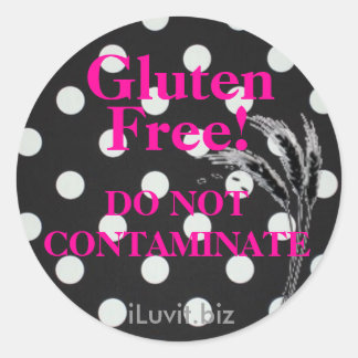 GLUTEN FREE Sticker for Celiac Disease -customized