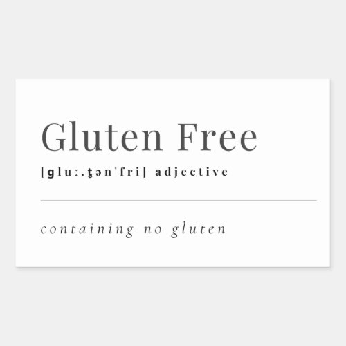 Gluten Free Sticker Labels _ Definition of Gluten