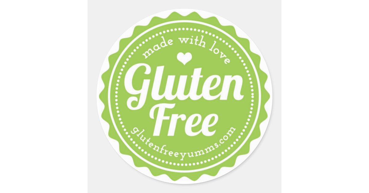 GlutenFree Stickers — Made with Love Zazzle