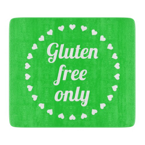 Gluten Free Stylish Green White Cutting Board