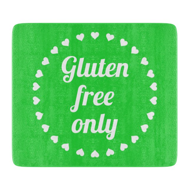 Gluten Free Stylish Green White Cutting Board (Front)