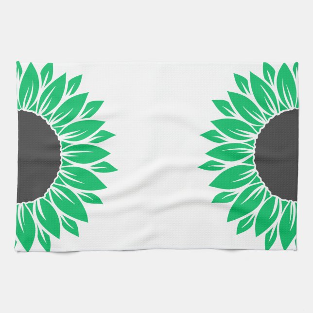 Gluten Free Sunflower Green Kitchen Towel (Horizontal)