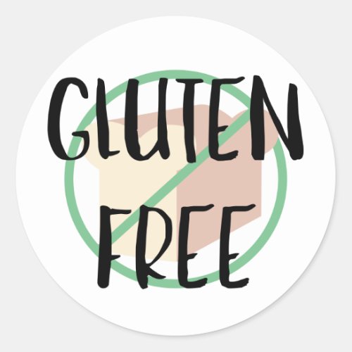 Gluten Free Symbol No Wheat or Bread Classic Round Sticker