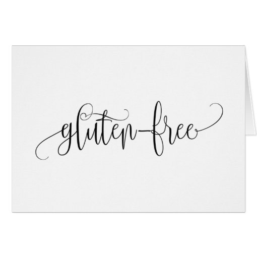 Gluten free table tent card zazzle
