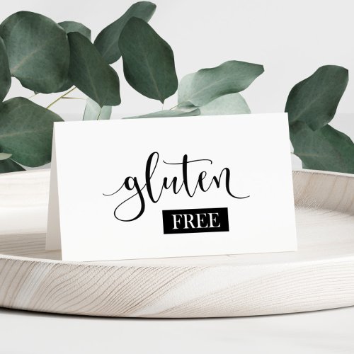 Gluten Free Table Tent card