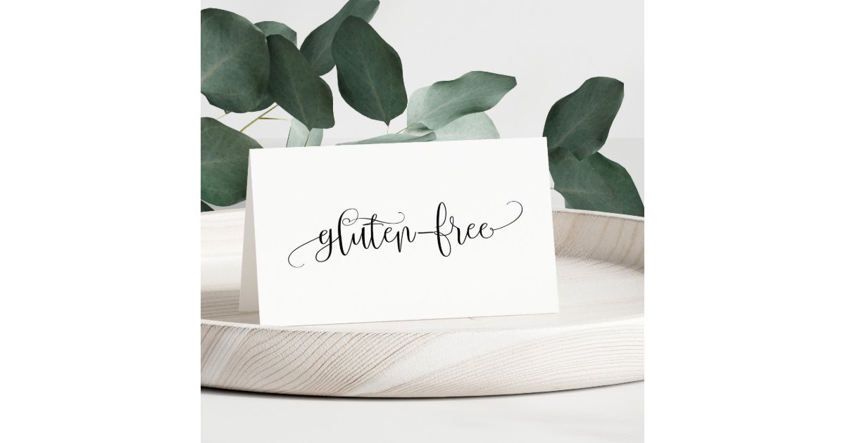 Gluten free table tent card zazzle