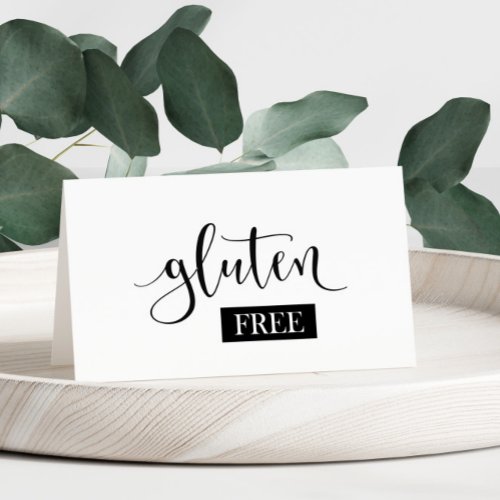 Gluten Free Table Tent card