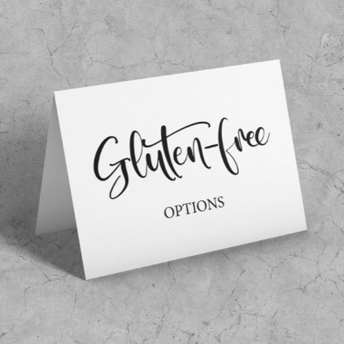 Gluten Free Table Tent card