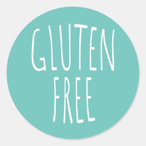 Gluten Free Text Classic Round Sticker