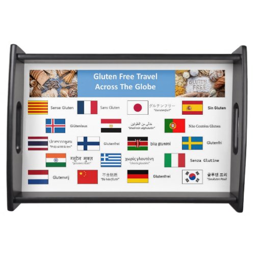 Gluten Free Travel Across the Globe Serving Tray