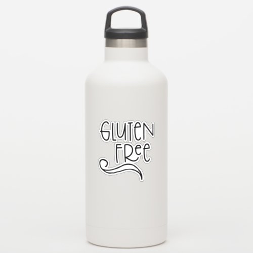 Gluten Free Water Bottle Funny Sticker