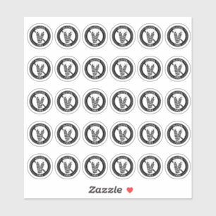 Gluten Free Wedding Place Card Mini Meal Choice Sticker