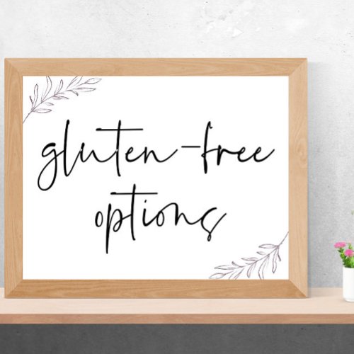 Gluten Free wedding sign 8x10