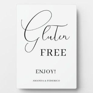 Gluten Free Wedding Sign Tabletop Plaque
