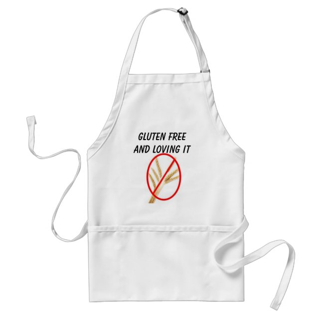gluten-free-wheat, Gluten Free and Loving It Adult Apron (Front)