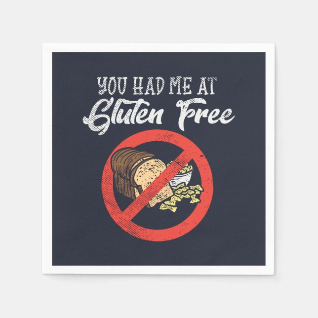 Gluten Free You Had Me Novelty Paper Napkins (Front)