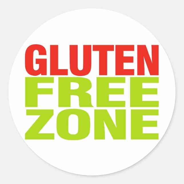 Gluten Free Zone (celiac disease) Classic Round Sticker (Front)