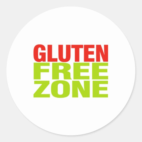 Gluten Free Zone celiac disease Classic Round Sticker