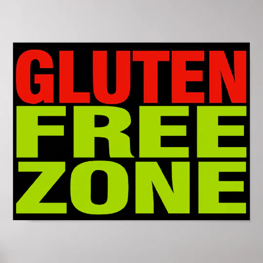 gluten free gallery canvas square frame Gluten free kitchen sign