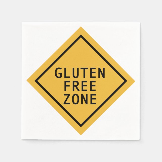 Gluten Free Zone Napkins (Front)