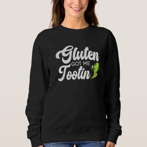 Gluten Got Me Tootin Celiac Disease Awareness Mon Sweatshirt