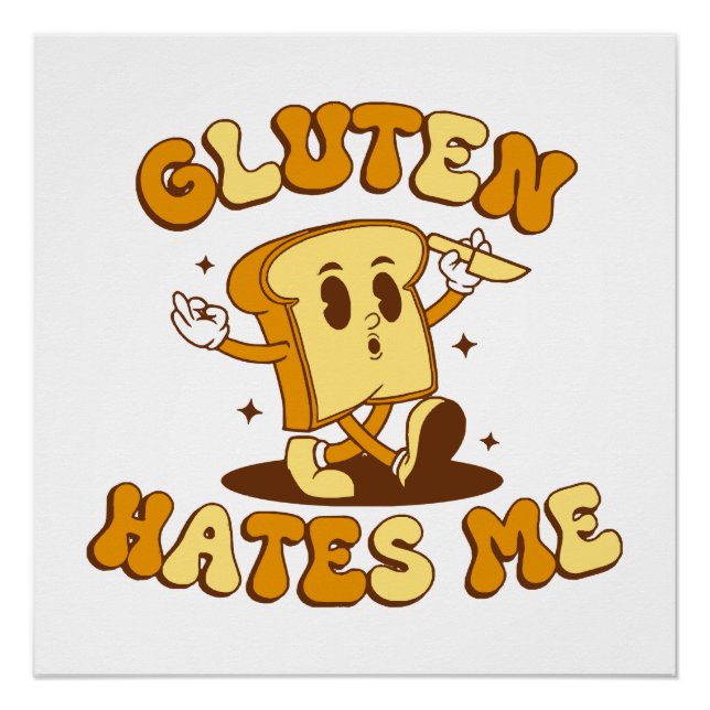 Gluten Hates Me Poster (Front)