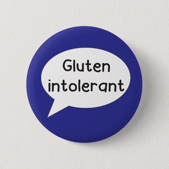 Gluten intolerant celiac coeliac immune disorder button (Front)