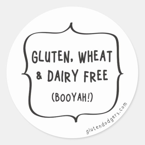 Gluten Wheat  Dairy Free Stickers