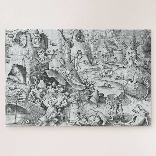 Gluttony (Gula), The Seven Deadly Sins Jigsaw Puzzle (Horizontal)