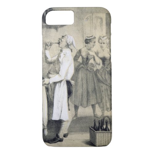 Gluttony in the Kitchen from a series of prints d iPhone 87 Case