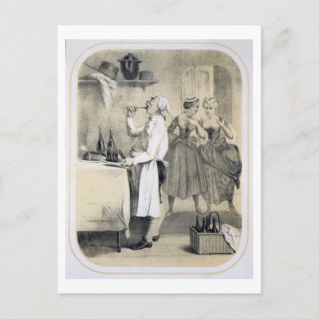 Gluttony in the Kitchen, from a series of prints d Postcard (Front)