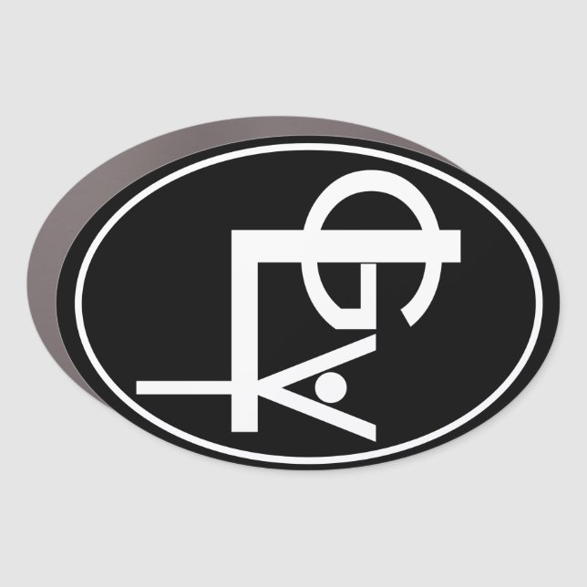 GLY - magnetic car sticker Car Magnet (Front)