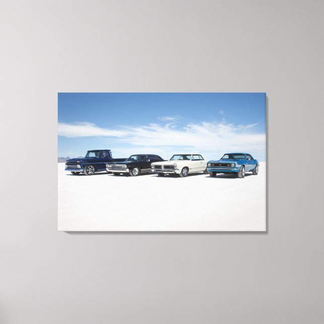 GM dreams on the Bonneville Salt Flats Canvas Print (Front)
