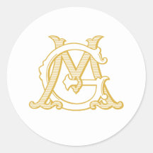 GM Monogram or MG Monogram Sticker