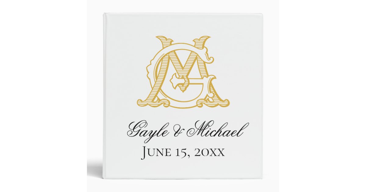 MM Monogram or MM Logo Wedding Binder