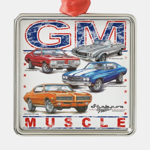 GM Muscle Metal Ornament