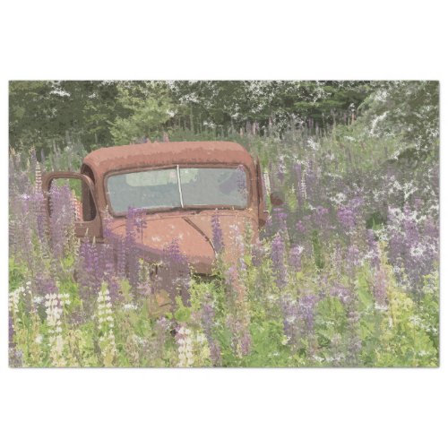 GMC in Lupines 18 lb Tissue Decoupage Paper