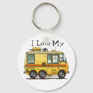 GMC Motor Home RV Keychain I Love