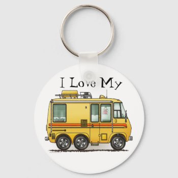 Gmc Motor Home Rv Keychain I Love by art1st at Zazzle