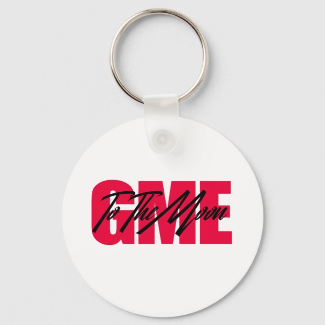 Gme To The Moon Keychain (Front)