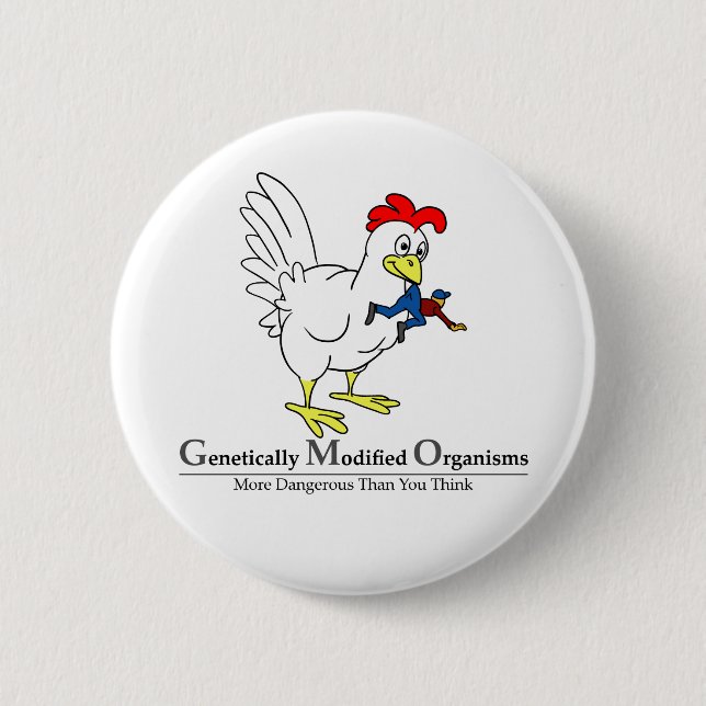 GMO Chicken Button (Front)
