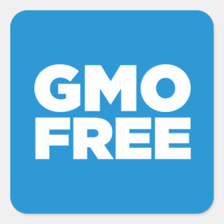 GMO FREE (BLUE) SQUARE STICKER