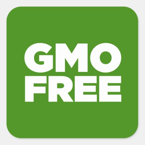 GMO FREE GREEN SQUARE STICKER