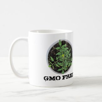 GMO FREE Heirloom Tomato Plant Peace Sign Mug