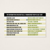 GMO-Free Orange County CA Information Card (Back)
