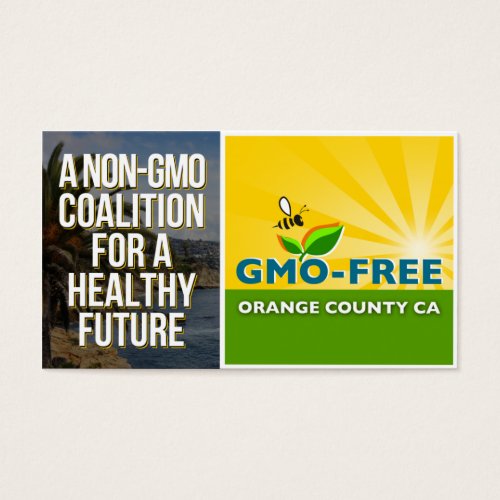 GMO-Free Orange County CA Information Card Business Cards