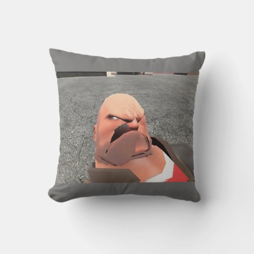 GMod Angry Face Throw Pillow